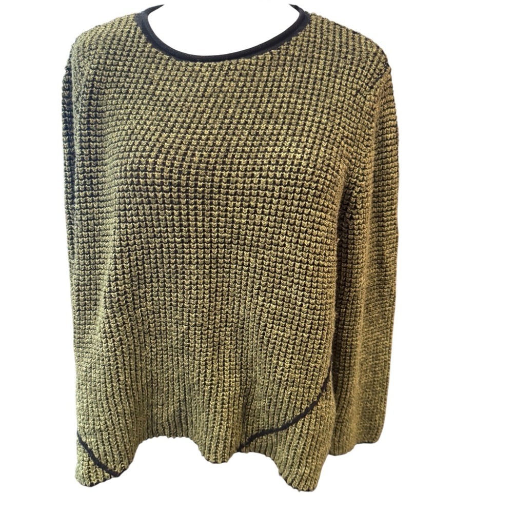 Habitat Clothes To Live In Womens Large Moss‎ Green Chunky Knit Sweater